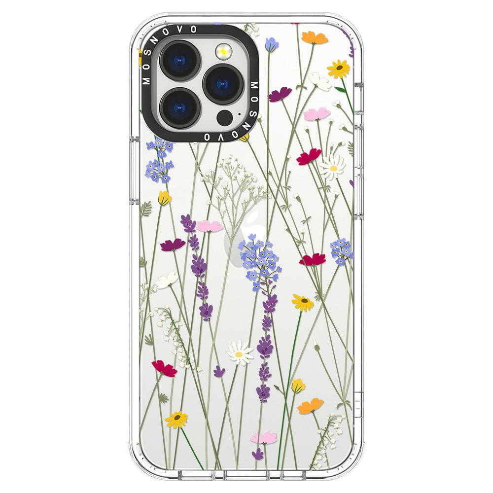 Jardin de Fleurs Sauvages Shock-Absorption et Anti-Rayures MOSNOVO Coque Compatible avec iPhone 13 Pro Housse Transparente Antichoc & Finition Premium 
