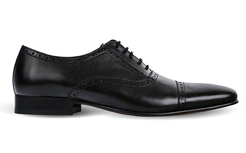 black leather brogue shoes