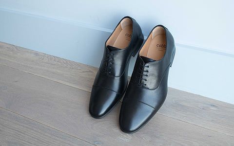 mens black leather oxford shoes || cobb 