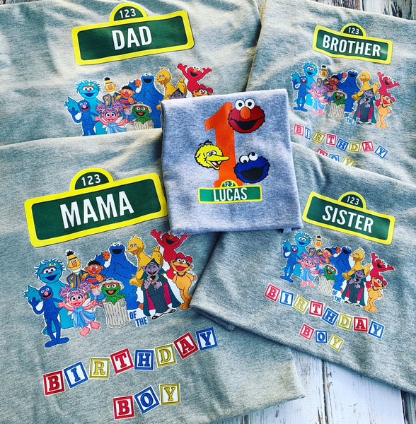 1st birthday sesame street shirt