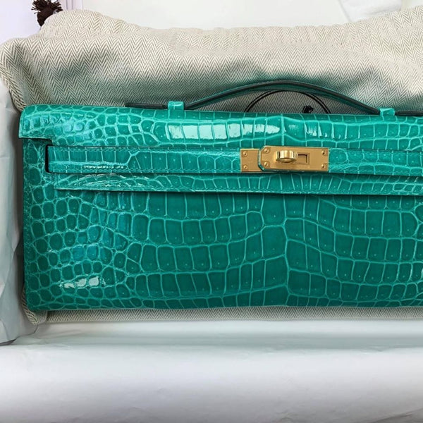 hermes vert jade croc