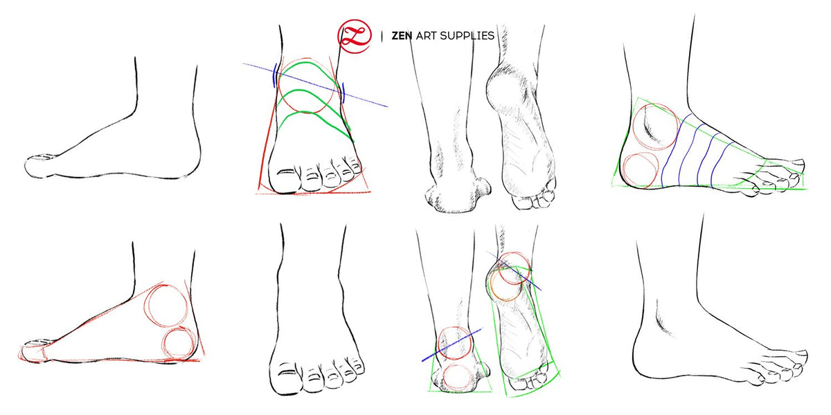 How To Draw Feet Properly – ZenARTSupplies | Inspiring the Artist in  Everyone