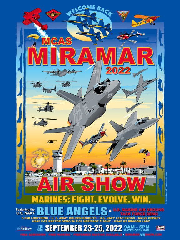 MCAS Miramar 2022 Air Show Poster GAVIN ARTS