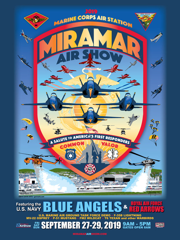 MCAS Miramar 2019 Air Show Poster GAVIN ARTS