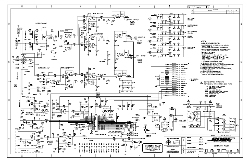 Bose Acoustimass Am 30p Schematic – Electronic Service Manuals