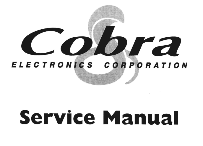 Cobra 25 LTD ST Service Manual – Electronic Service Manuals