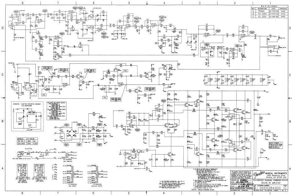 FENDER Deluxe 90 Schematics – Electronic Service Manuals