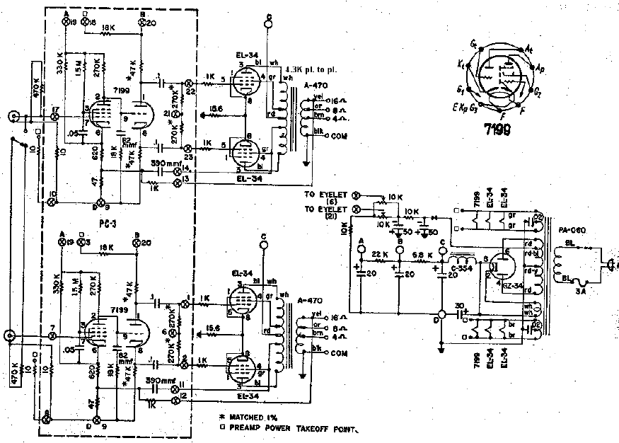 Dynaco St 70 Pwr Amp Schematic Electronic Service Manuals 2291