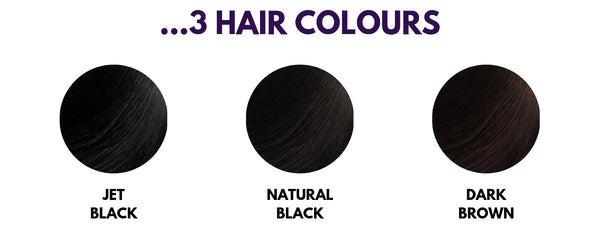 Colour 1 - Jet Black, Colour 1b - Natural Black, Colour 2 - Dark Brown
