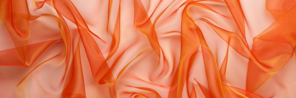 Orange Chiffon Silk Scarf
