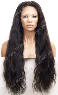 Long Dark Brown Wavy Glueless Lace Front Wig