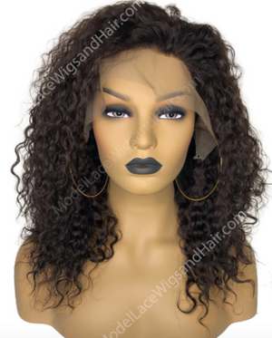 Curly Dark Brown Lace Front Wig by Model Lace Wigs and Hair