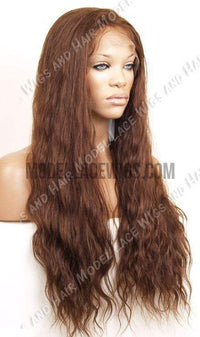 Long Brown Bodywave Full Lace Wig
