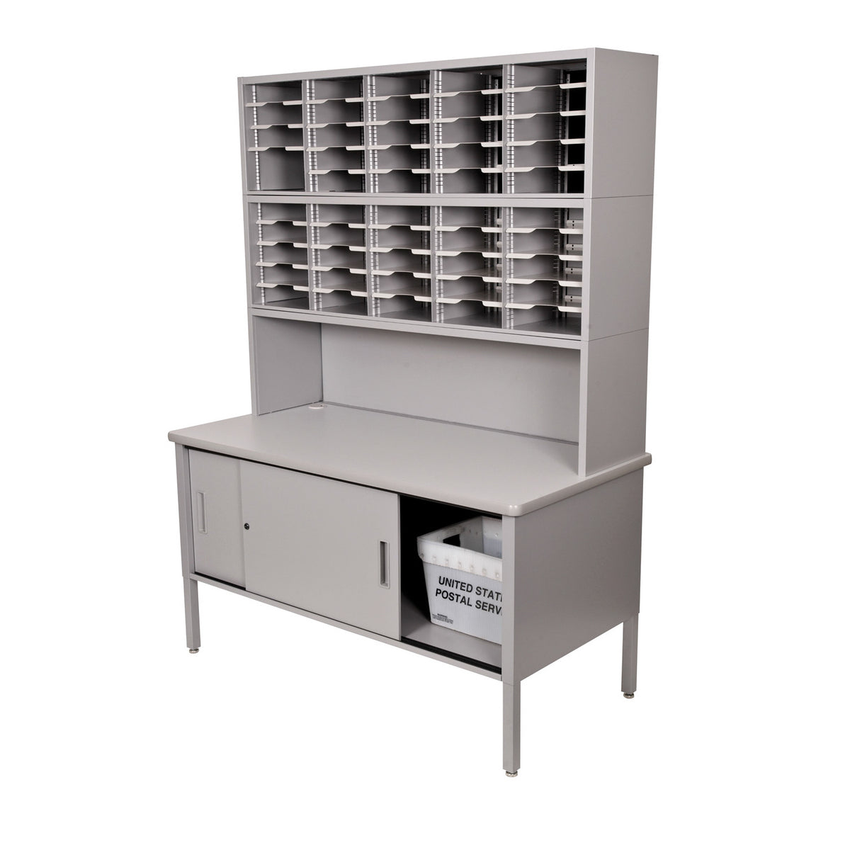 Marvel 50 Slot Mail And Document Sorter With Storage Cabinet