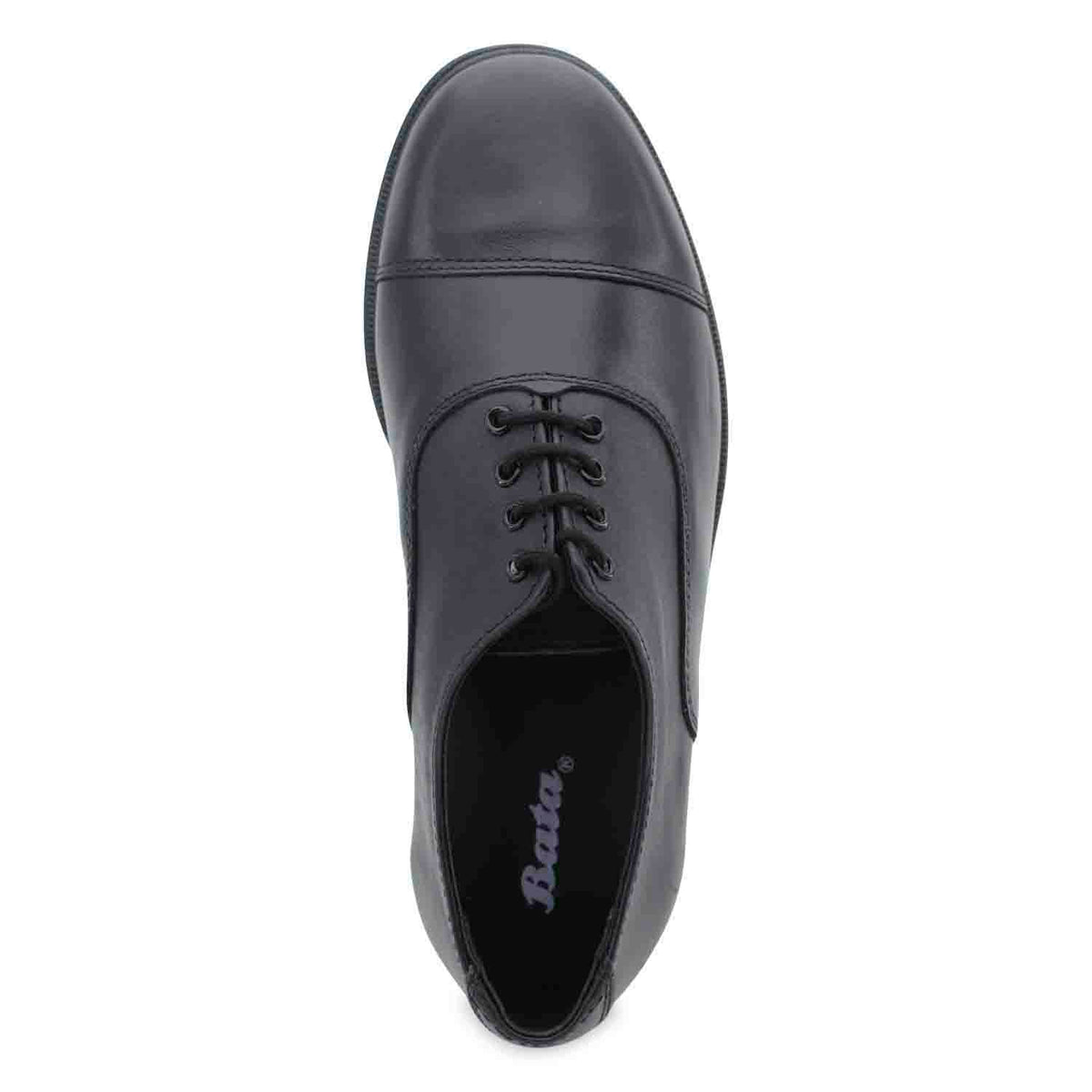 bata black formal shoes