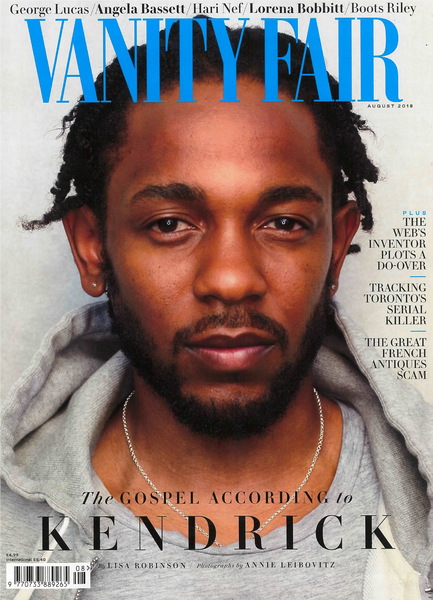 Kendrick Lamar Cover for Vanity Fair UK august 18 Cover which features V DESIGN LAB Jewellery
