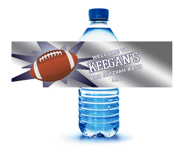 Sku678 Football Water Bottle Label Personalized Football Sticker