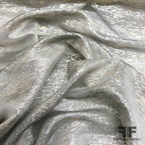 silver chiffon fabric