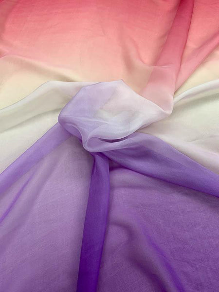 purple ombre chiffon fabric