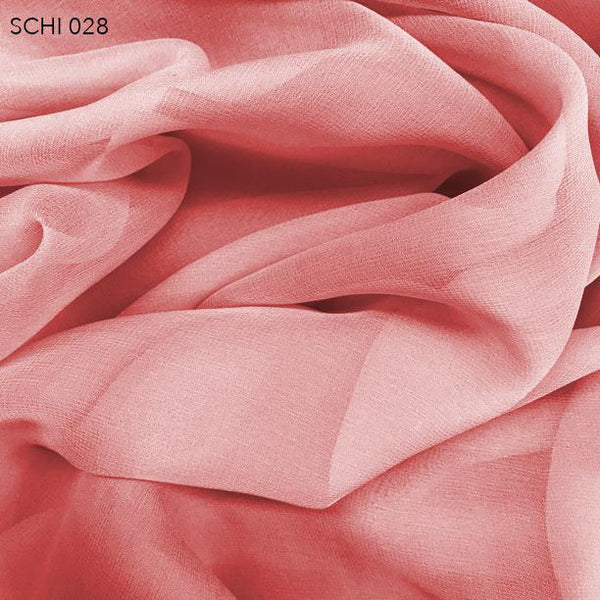 pink silk chiffon fabric