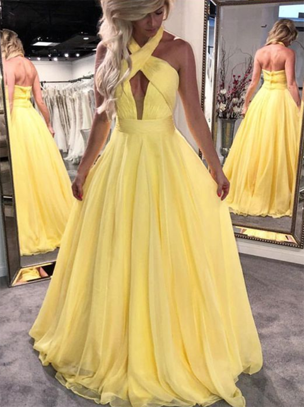 yellow simple dress