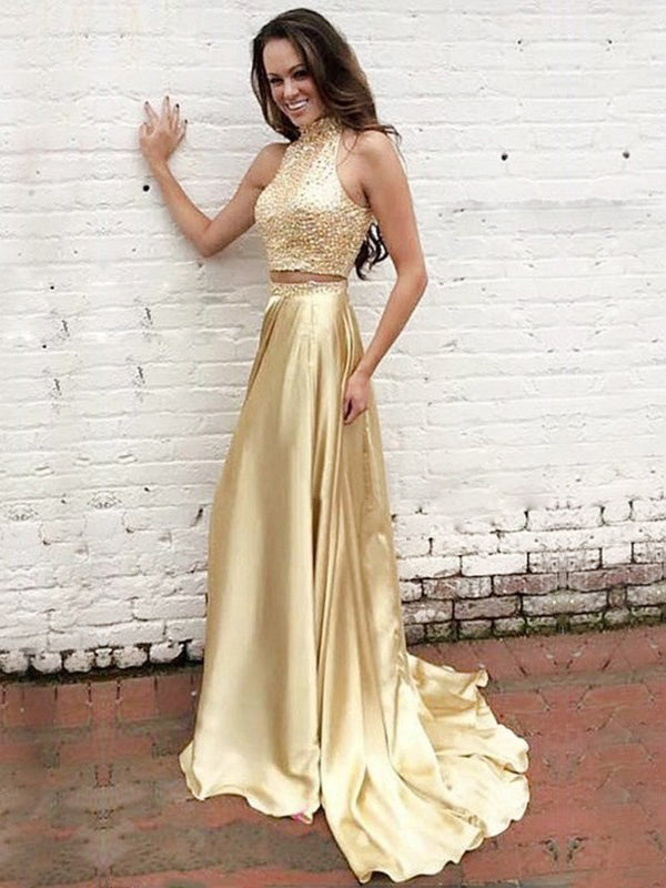 cheap long gold dresses