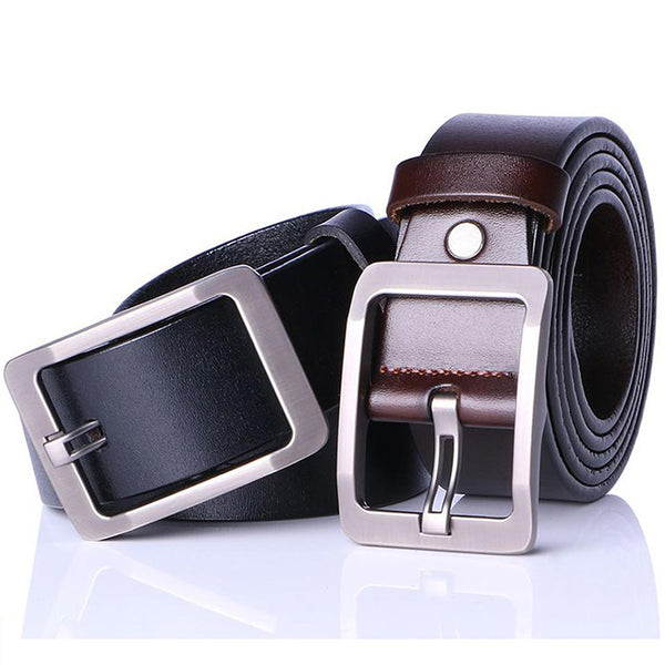 Men Genuine Leather High Quality Casual Suiting Business Pin Buckle Belt