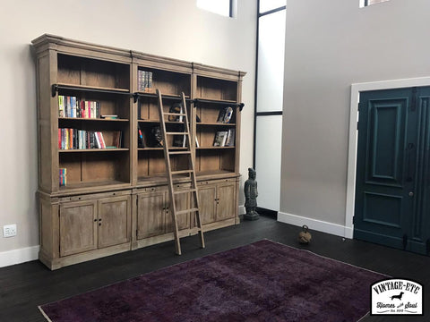  Library Unit with a purple over dyed Persian Rug