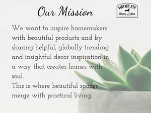 Our mission: We want to inspie homemakers with beautiful products and by sharing helpful, globally trending and insightful decor inspiration in a way that creates homes with soul. This is where beautifulspaces merge with practical living.