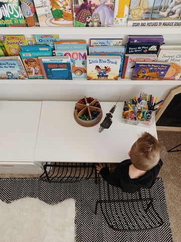 Kids desk with book shelves 