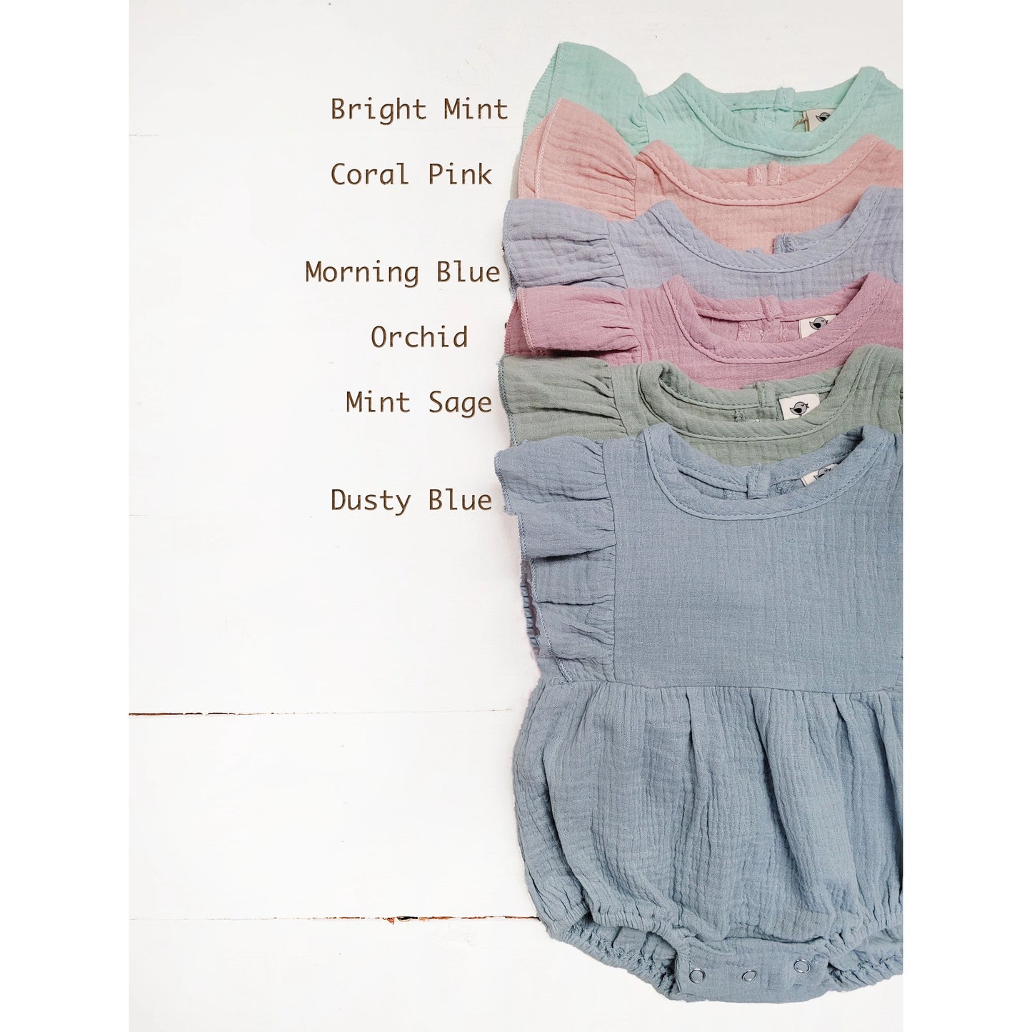 MUSLIN SPRING ROMPER - ORCHID