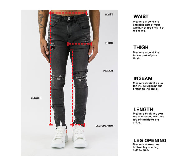 Serenede Jeans Size Guide Chart