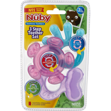 Kit 3 Mordedores - Nuby | Mercado Do Bebe