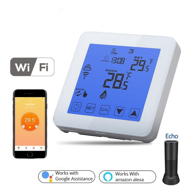 TUYA Smart Home Touch Screen Hub - WiFi Programmable Thermostat, Electrical and Water Heater Controller