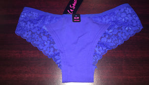 Blue Cotton and Lace Cheeky - skarnoldart, Panty, La Senza