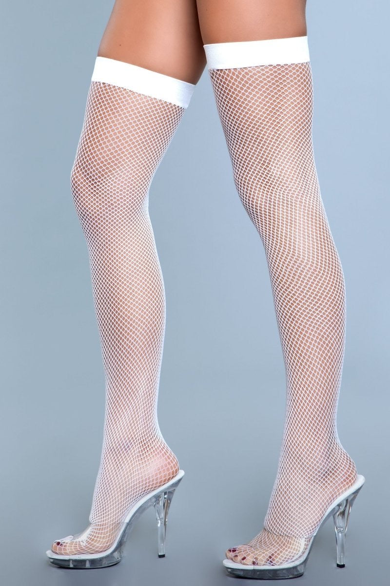 Fishnet Thigh High Stockings - skarnoldart, Legwear and Bodystocking, Be Wicked