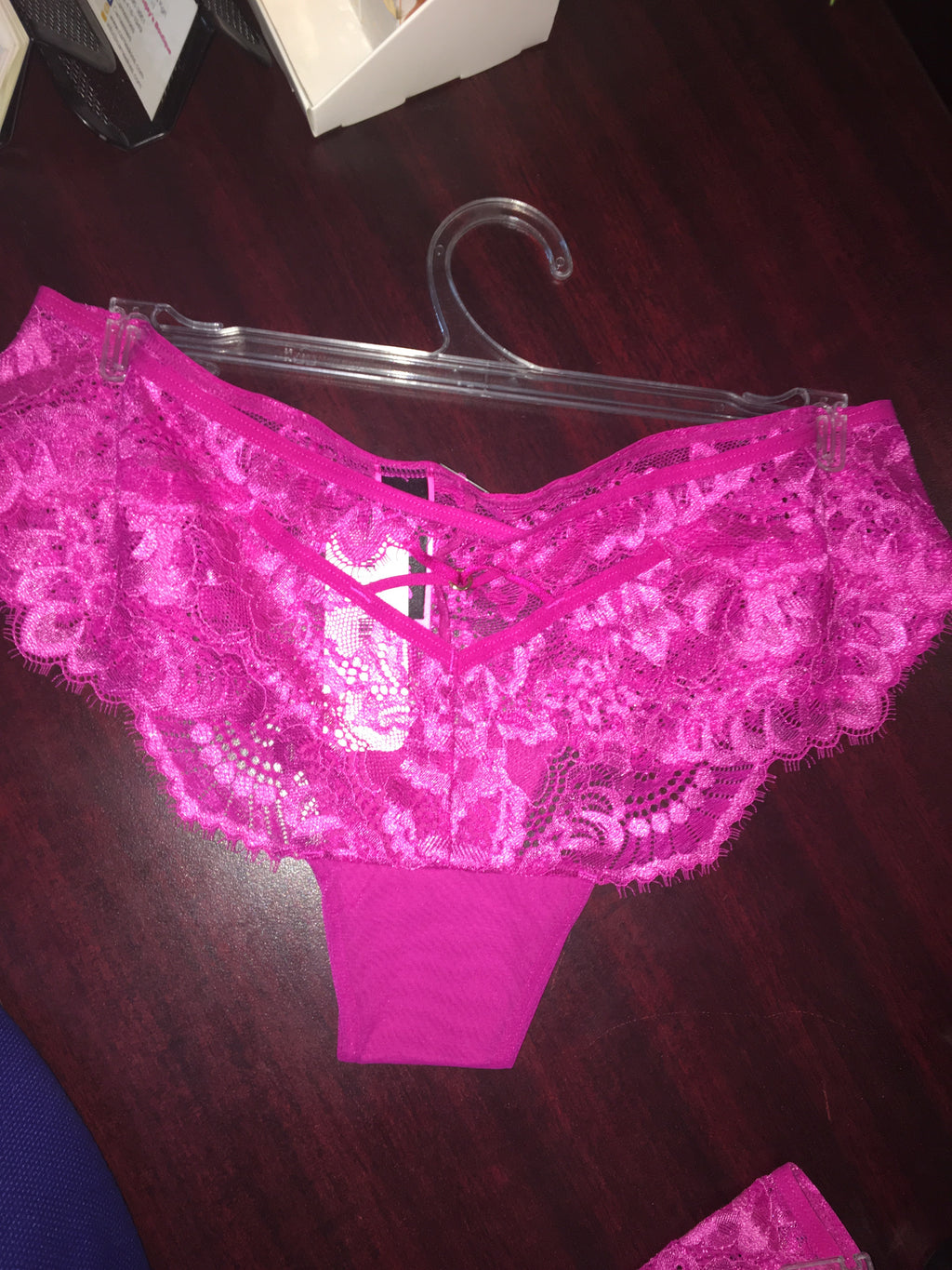 Hot Pink Brazilian Panty - skarnoldart, Panties, skarnoldart