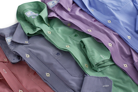 Gingham Performance Button Downs from Southern Tide Folded Together