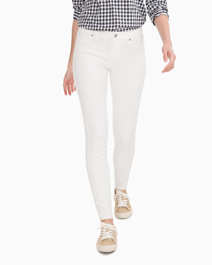 white stretch skinny jeans