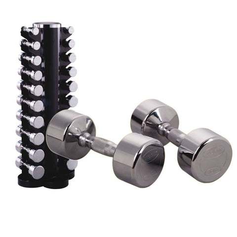 York Barbell Chrome Dumbbell 1 - 10 KG Club Pack