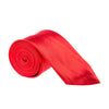 Wide / Thick 3" Plain Satin Tie - Red