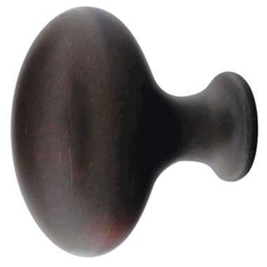 1 Inch Solid Brass Egg Cabinet Knob