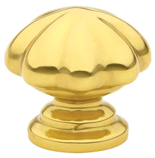 1 1/4 Inch Solid Brass Melon Cabinet Knob