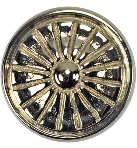 Solid Brass Vintage Art Deco Fan Cabinet and Furniture Knob