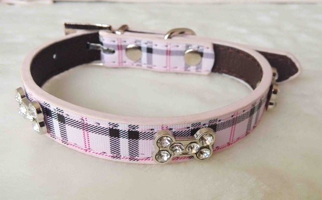 pink burberry dog collar