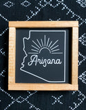 Arizona Sun Rays Small Wood Sign
