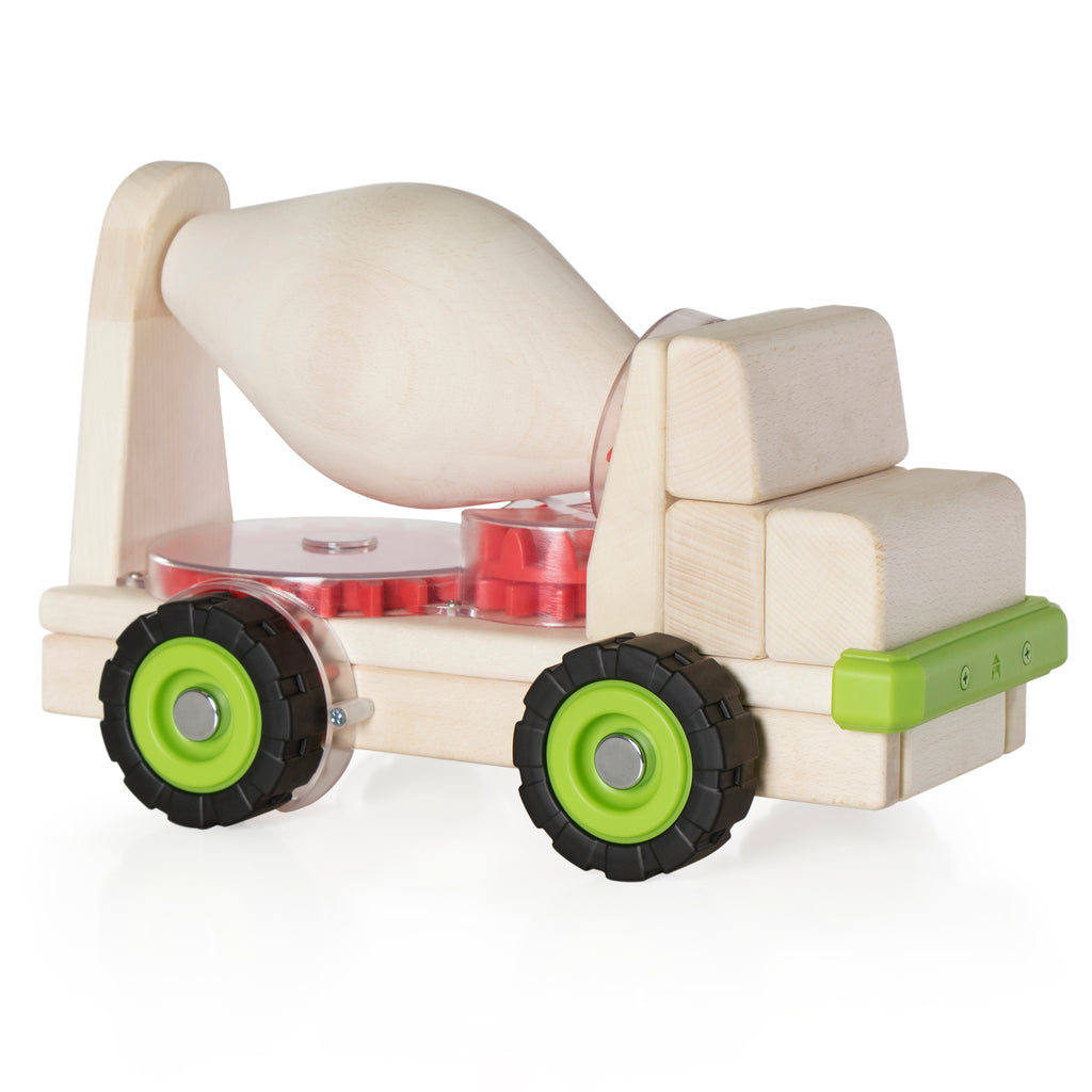 wooden cement mixer toy