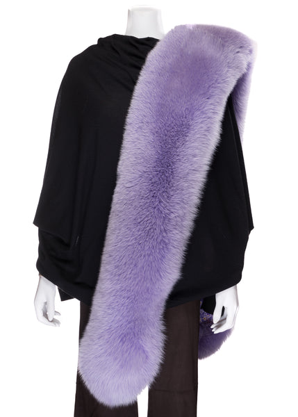 purple fur shawl