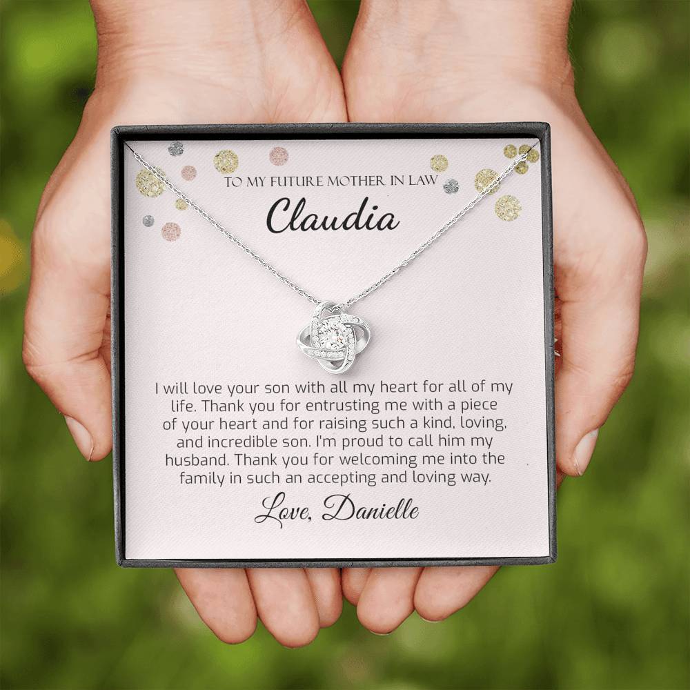 Personalized Mother of The Groom Gift from Bride - Necklace Gift From Bride To Mother of The Groom - Mother in Law Gift on Wedding Rehearsal - 1098037008