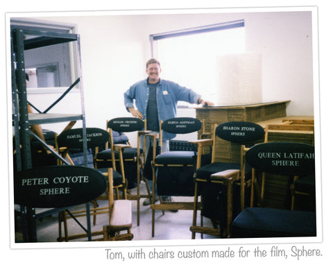 Tom and Joanne take a break in their handcrafted chairs.